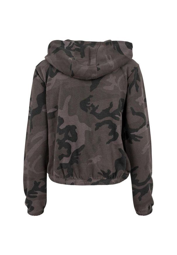 BUILD YOUR BRAND - Damska Bluza Z Kapturem Camo. Typ kołnierza: kaptur. Kolor: zielony, wielokolorowy, brązowy