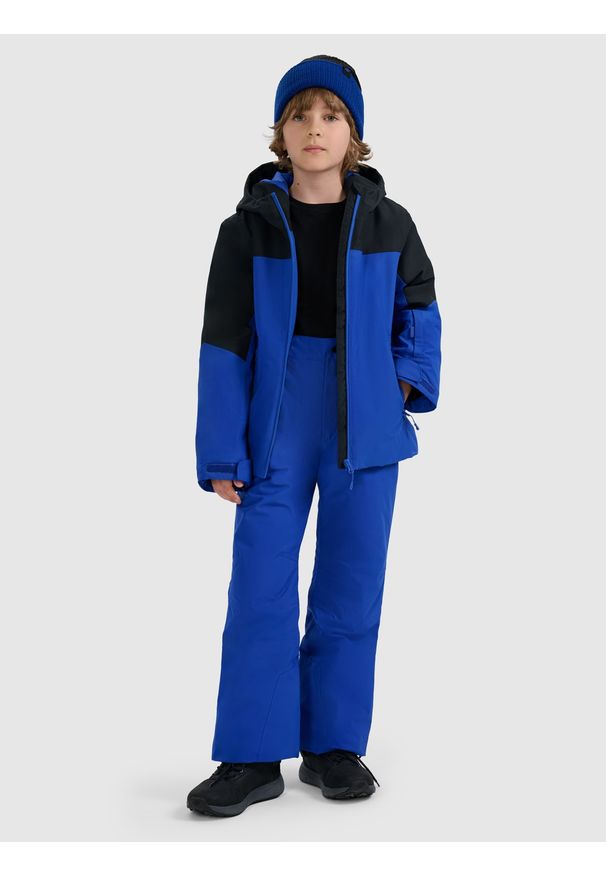 4f - 4F Kurtka narciarska membrana 5000 chłopięca - niebieska 128 (7-8 lat). Kolor: niebieski. Materiał: poliester. Sezon: lato