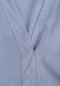 Born2be - Niebieska Rozkloszowana Sukienka w Koszulowym Stylu z Bawełny Normae. Okazja: do pracy, na co dzień. Kolor: niebieski. Materiał: bawełna. Typ sukienki: koszulowe. Styl: klasyczny, casual #4