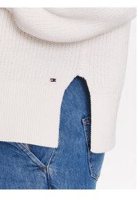 TOMMY HILFIGER - Tommy Hilfiger Sweter WW0WW39013 Écru Relaxed Fit. Materiał: bawełna