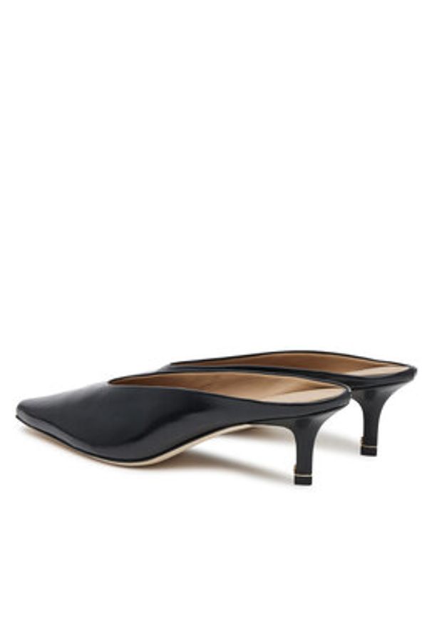 BOSS Klapki Charlize 50536294 Czarny. Kolor: czarny. Materiał: skóra