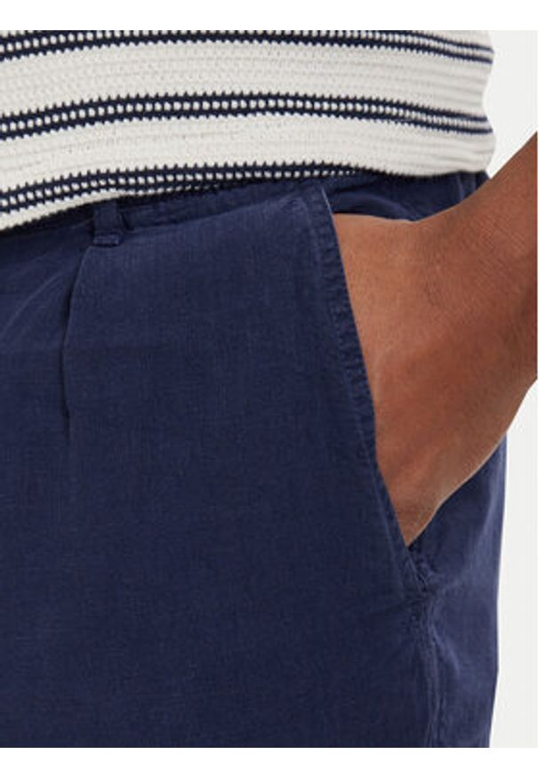 Polo Ralph Lauren Spodnie materiałowe 710940611001 Granatowy Tapered Fit. Kolor: niebieski. Materiał: len