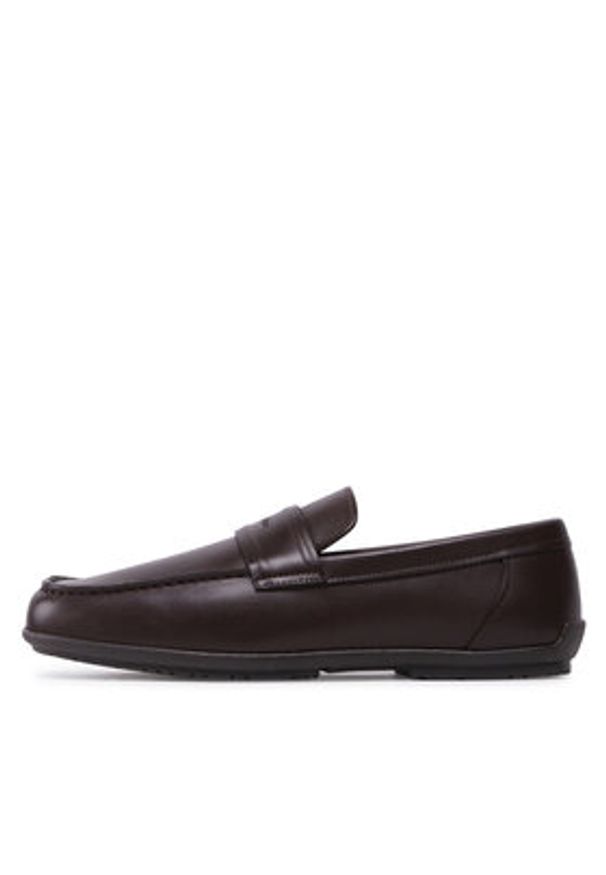 Calvin Klein Mokasyny Driver High Freq Lth HM0HM00969 Brązowy. Kolor: brązowy. Materiał: skóra