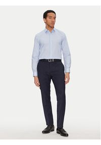 Calvin Klein Koszula K10K114312 Niebieski Slim Fit. Kolor: niebieski. Materiał: bawełna