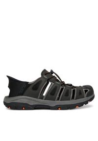 skechers - Skechers Sandały Tresmen 205187/BLK Czarny. Kolor: czarny. Materiał: skóra #1