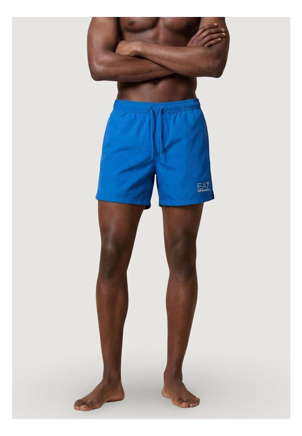 EA7 Emporio Armani Szorty kąpielowe 7M001677 AF13019 MB015 Niebieski Regular Fit. Kolor: niebieski. Materiał: syntetyk