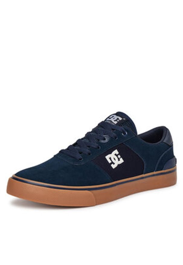 DC Tenisówki AW247501 Granatowy. Kolor: niebieski. Materiał: zamsz, skóra