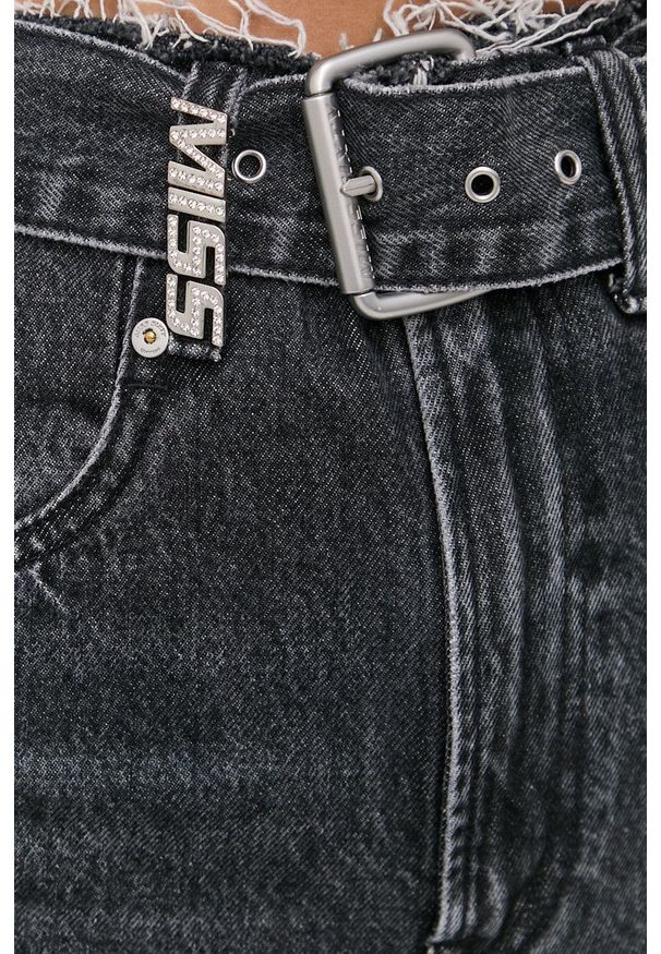 Miss Sixty jeansy damskie high waist. Stan: podwyższony. Kolor: szary