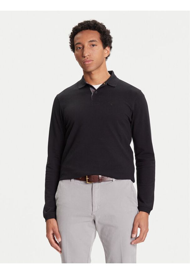 Barbour Polo Tartan MML0705BK31 Czarny Regular Fit. Typ kołnierza: polo. Kolor: czarny. Materiał: bawełna