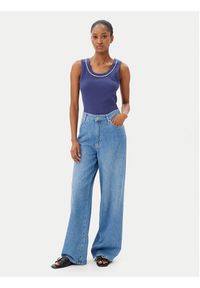 Marella Top Dede 2515941032 Granatowy Regular Fit. Kolor: niebieski. Materiał: bawełna #5