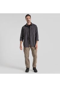 CRAGHOPPERS - Koszula przeciw komarom męska Craghoppers NosiLife Adventure LS Shirt III. Okazja: na co dzień. Kolor: szary. Styl: casual