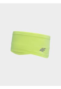 4f - Opaska na głowę do biegania - żółty neon. Kolor: zielony. Materiał: włókno, dzianina, materiał