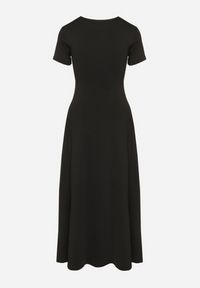 Born2be - Czarna Sukienka o Taliowanym Kroju z Krótkim Rękawem Liravise. Okazja: na co dzień. Kolor: czarny. Długość rękawa: krótki rękaw. Sezon: wiosna, lato. Typ sukienki: rozkloszowane. Styl: klasyczny, casual, elegancki #3