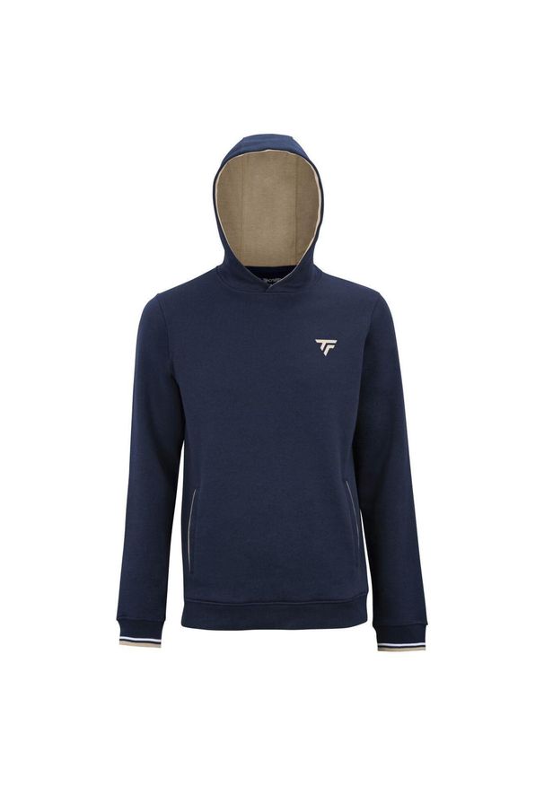 TECNIFIBRE - Bluza z kapturem męska Tecnifibre Fleece Hoodie. Typ kołnierza: kaptur. Kolor: niebieski