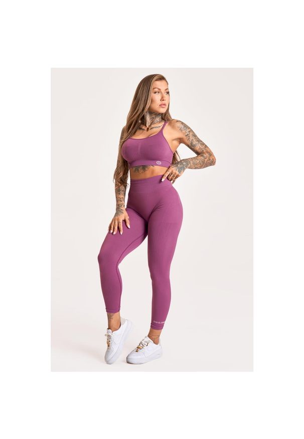 GYM GLAMOUR - Legginsy fitness damskie Gym Glamour push up 2.0. Kolor: niebieski. Sport: fitness