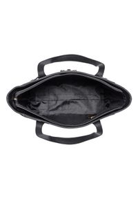 Ochnik - Czarna torebka damska z logo. Kolor: czarny. Materiał: skórzane. Styl: casual, elegancki. Rodzaj torebki: na ramię #3