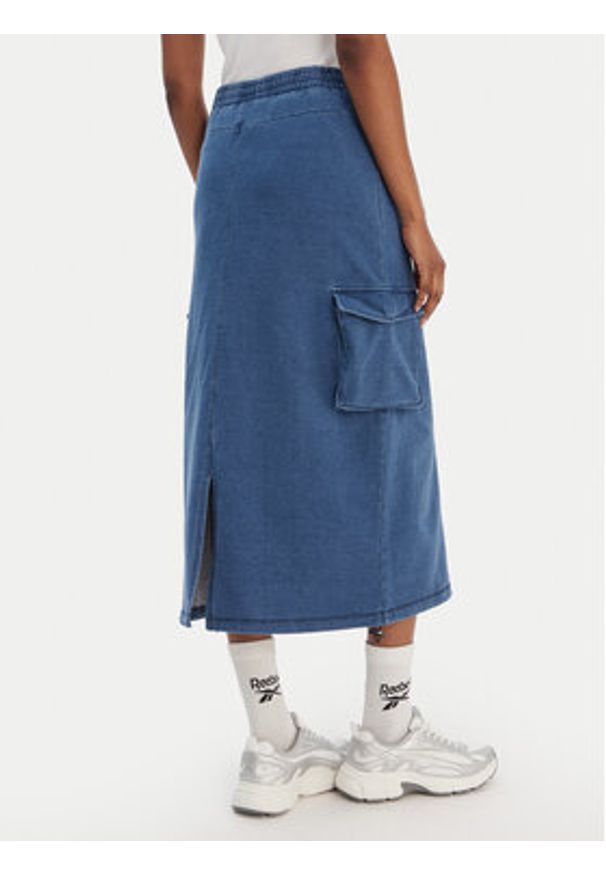 Reebok Spódnica midi Naida RK25487CCW Niebieski Regular Fit. Kolor: niebieski. Materiał: bawełna