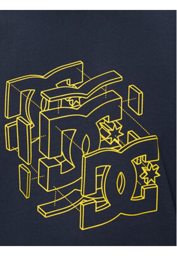 DC T-Shirt Rebuild Hss ADYZT05337 Granatowy Regular Fit. Kolor: niebieski. Materiał: bawełna
