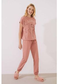 Women Secret - women'secret piżama Disney damska kolor różowy 3135194. Kolor: różowy. Długość: krótkie. Wzór: motyw z bajki #1