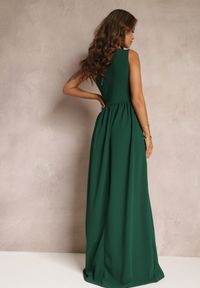 Renee - Zielona Asymetryczna Sukienka Na Jedno Ramię z Rozcięciem na Dole Xionia. Kolor: zielony. Typ sukienki: asymetryczne. Długość: maxi #5
