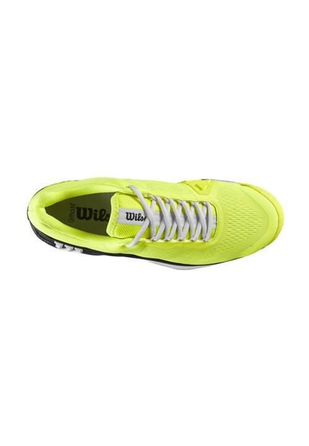 Buty do tenisa męskie Wilson Rush Pro 4.0 Allcourt. Zapięcie: sznurówki. Kolor: żółty. Materiał: materiał, syntetyk, tkanina. Szerokość cholewki: normalna. Sport: tenis