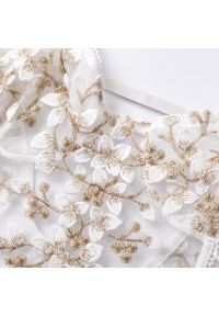 Intica - Body z haftem transparentne eleganckie Marice. Kolor: wielokolorowy. Materiał: materiał. Wzór: haft #10