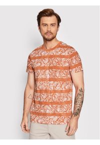 Jack&Jones PREMIUM T-Shirt Drifter 12211068 Pomarańczowy Regular Fit. Kolor: pomarańczowy. Materiał: bawełna #1