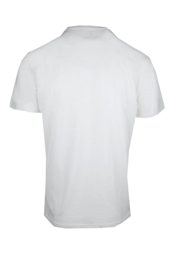 T-Shirt (Koszulka) Męska - Pako Jeans - Biała, Niewielki Nadruk. Okazja: na co dzień. Kolor: biały. Materiał: bawełna. Wzór: nadruk. Styl: casual