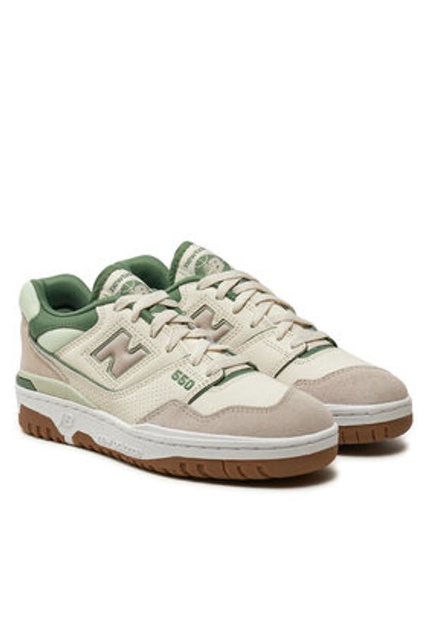 New Balance Sneakersy BBW550HK Beżowy. Kolor: beżowy. Materiał: skóra, zamsz