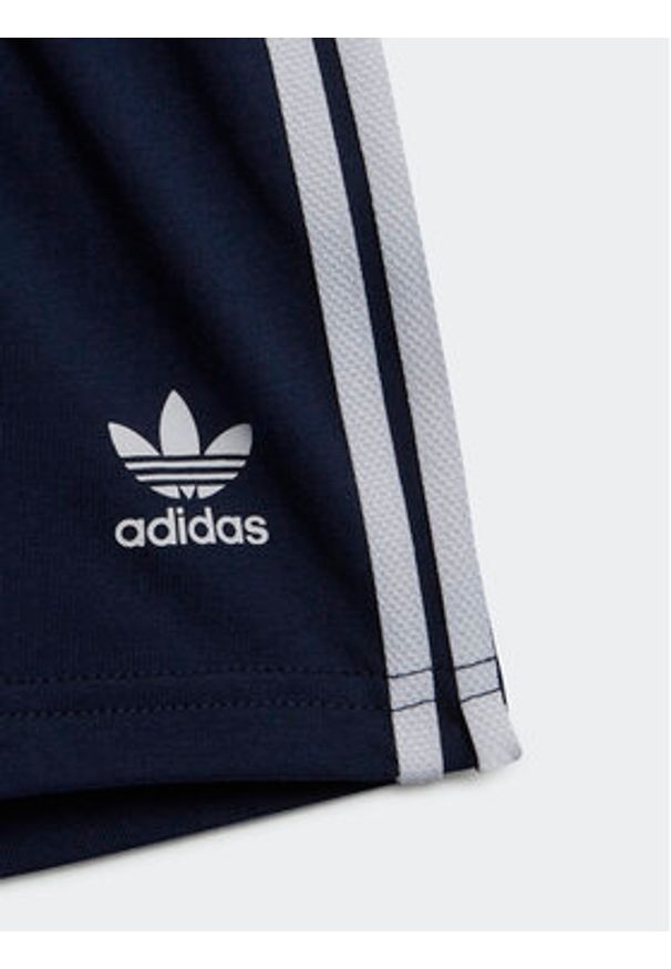 Adidas - adidas Komplet t-shirt i szorty sportowe Trefoil Shorts Tee Set IB8638 Niebieski Regular Fit. Kolor: niebieski. Materiał: bawełna