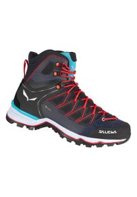 Buty Trekkingowe Damskie Salewa Mtn Trainer Lite Mid Gtx. Kolor: różowy, niebieski, wielokolorowy