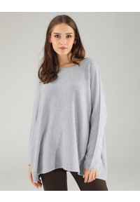 Unisono - SWETER OVERSIZE Z DZIANINY. Materiał: dzianina. Długość rękawa: długi rękaw. Długość: długie. Wzór: gładki