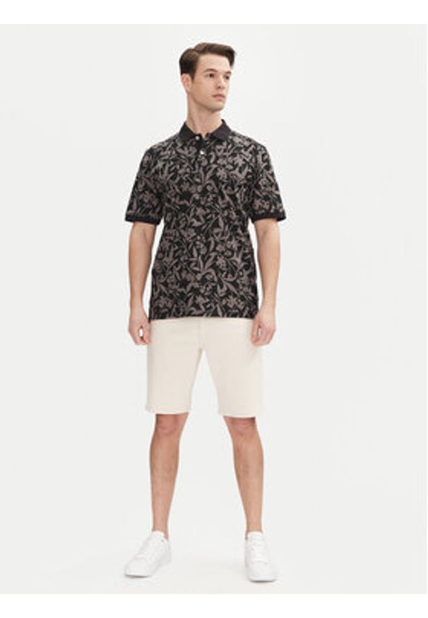 Jack & Jones Polo Jeff 12269236 Czarny Standard Fit. Typ kołnierza: polo. Kolor: czarny. Materiał: bawełna