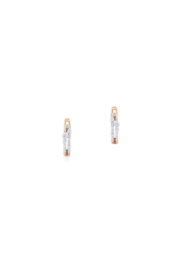 W.KRUK Unikalne Złote Kolczyki - złoto 585, Brylant 0,23ct - ZCG/KB+903K. Materiał: złote. Kolor: złoty. Kamień szlachetny: brylant