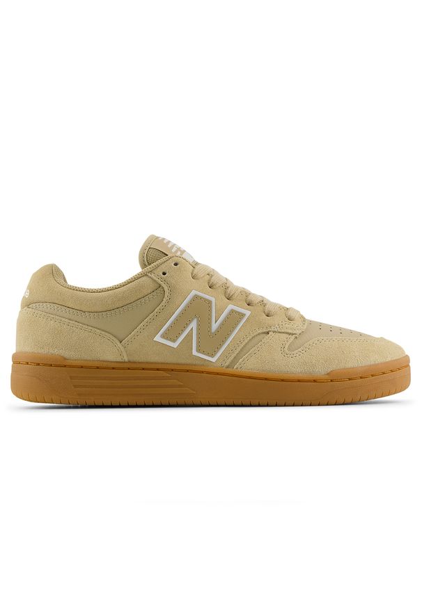 Buty unisex New Balance Numeric UN480TSG – beżowe. Kolor: beżowy. Materiał: materiał, zamsz, syntetyk, guma, skóra. Szerokość cholewki: normalna. Wzór: nadruk. Sport: bieganie