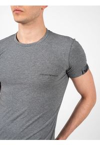 Emporio Armani T-shirt "C-Neck" | 111035 2F517 | Mężczyzna | Szary. Kolor: szary. Materiał: bawełna, elastan. Wzór: nadruk, aplikacja #7