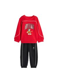 Spodnie Dresowe Adidas Disney Myszka Mickey. Okazja: na uczelnię. Kolor: czerwony, biały, wielokolorowy. Materiał: dresówka. Wzór: motyw z bajki. Styl: sportowy, klasyczny #1