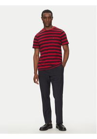 TOMMY HILFIGER - Tommy Hilfiger T-Shirt Essential MW0MW37283 Czerwony Regular Fit. Kolor: czerwony. Materiał: bawełna