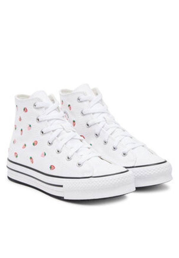 Converse Trampki Chuck Taylor Eva Lift Platform A14925C Biały. Kolor: biały. Materiał: materiał. Obcas: na platformie