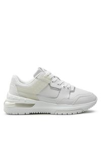 Calvin Klein Jeans Sneakersy Sporty Runner Comfair Laceup Tpu YW0YW00696 Biały. Kolor: biały. Materiał: skóra