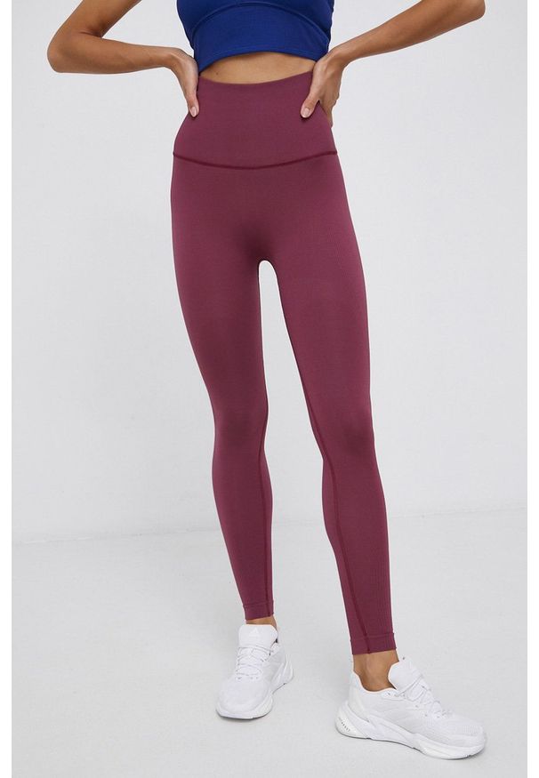adidas Performance - Adidas Performance - Legginsy. Kolor: fioletowy. Materiał: dzianina. Sport: fitness