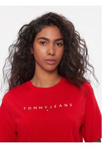 Tommy Jeans T-Shirt Tjw Rlx New Linear Tee DW0DW17836 Czerwony Relaxed Fit. Kolor: czerwony. Materiał: bawełna