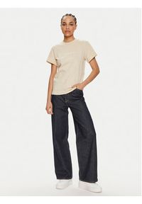 Calvin Klein T-Shirt Hero Logo K20K205448 Beżowy Regular Fit. Kolor: beżowy. Materiał: bawełna #5