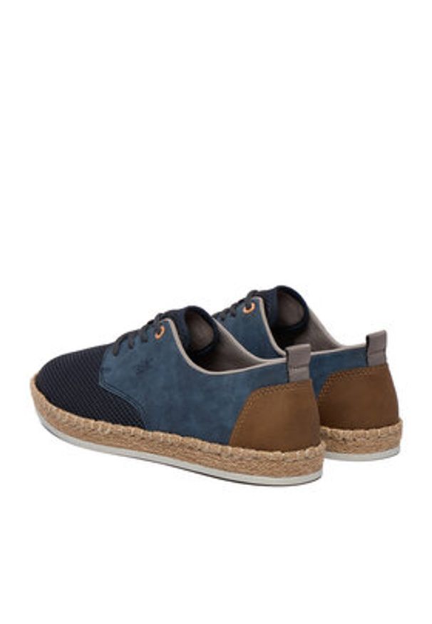 Rieker Espadryle CEO-B2648-14 Granatowy. Kolor: niebieski. Materiał: materiał