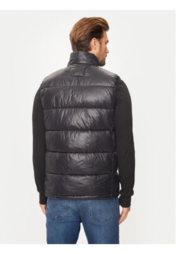 Karl Lagerfeld - KARL LAGERFELD Bezrękawnik 505023 544590 Czarny Slim Fit. Typ kołnierza: dekolt w karo. Kolor: czarny. Materiał: syntetyk. Długość rękawa: bez rękawów