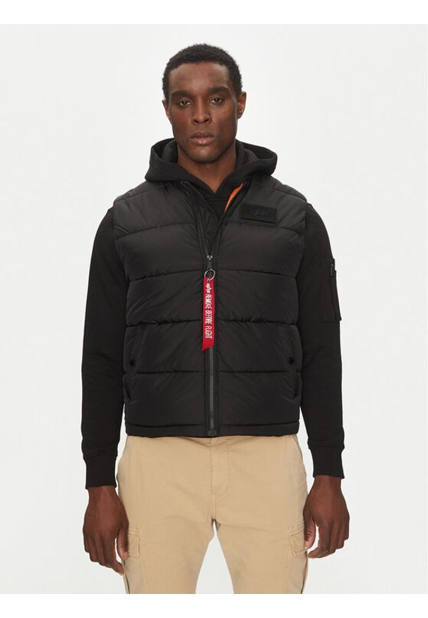 Alpha Industries Kamizelka 118109 Czarny Regular Fit. Kolor: czarny. Materiał: syntetyk. Długość rękawa: bez rękawów