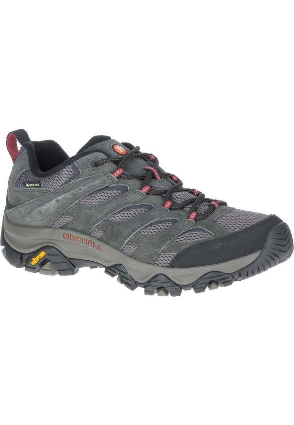 Buty Merrell Moab 3 Goretex trekkingowe szare. Kolor: szary. Materiał: gore-tex. Technologia: Gore-Tex. Sport: turystyka piesza