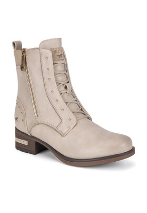 Mustang Trzewiki 1229-522 Beżowy. Kolor: beżowy. Materiał: materiał