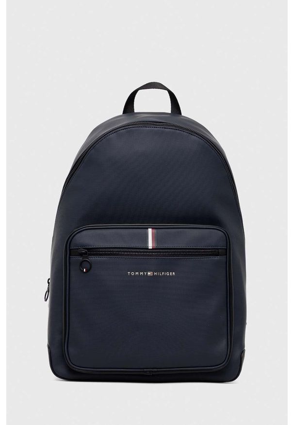 TOMMY HILFIGER - Tommy Hilfiger plecak męski kolor granatowy duży gładki. Kolor: niebieski. Wzór: gładki