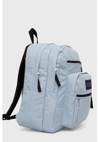 JanSport - Jansport plecak duży gładki. Kolor: niebieski. Wzór: gładki #3